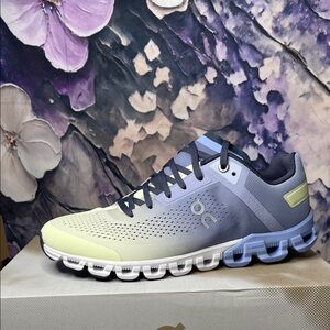 On Running Women's Cloudflow Shoes - Purple and Lime